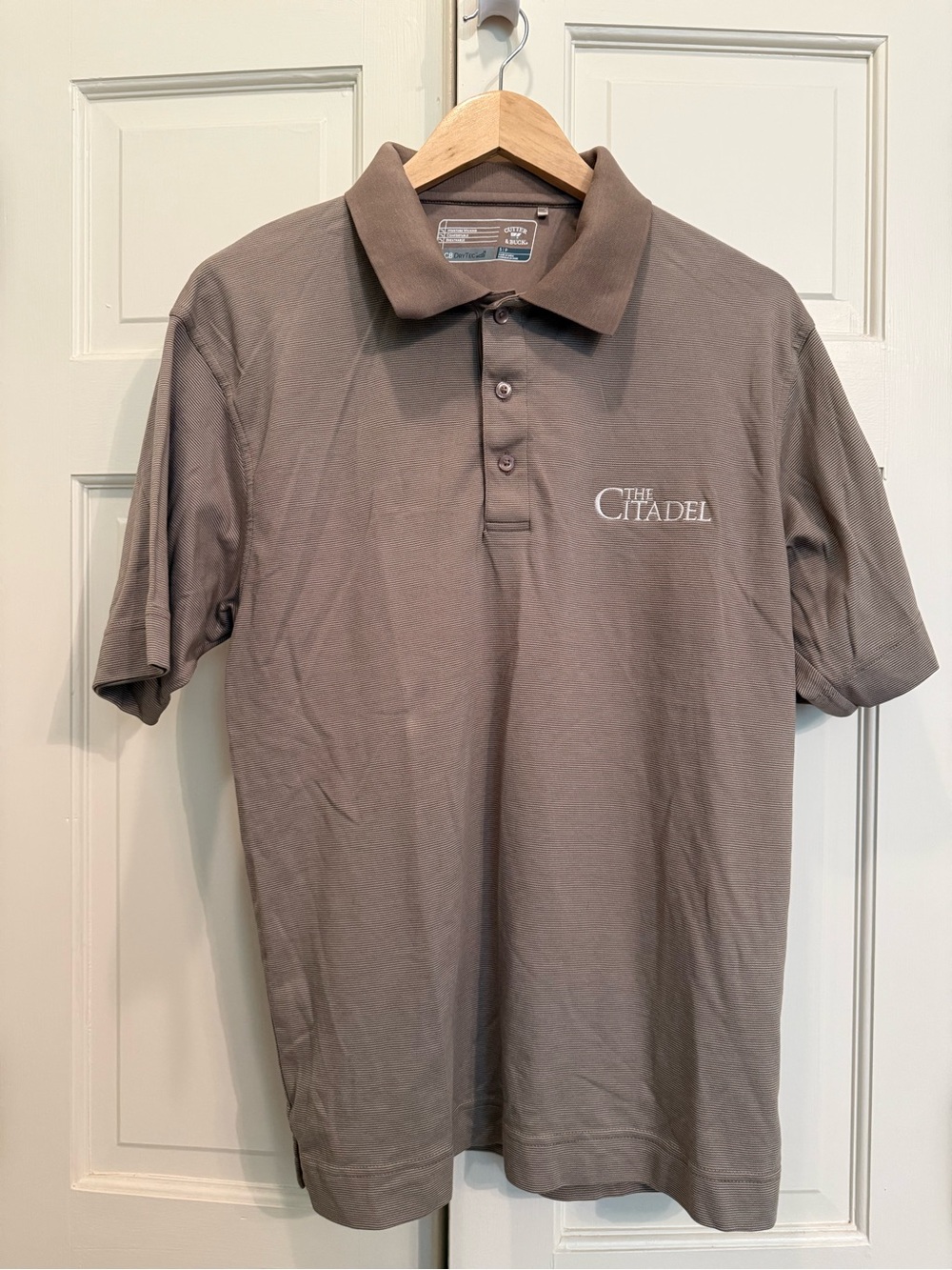 Cutter & Buck The Citadel CB DryTec Performance Polo Men’s Small Brown